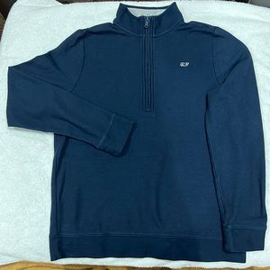 Vineyard Vines big boys Salt Water quarter zip in navy.
